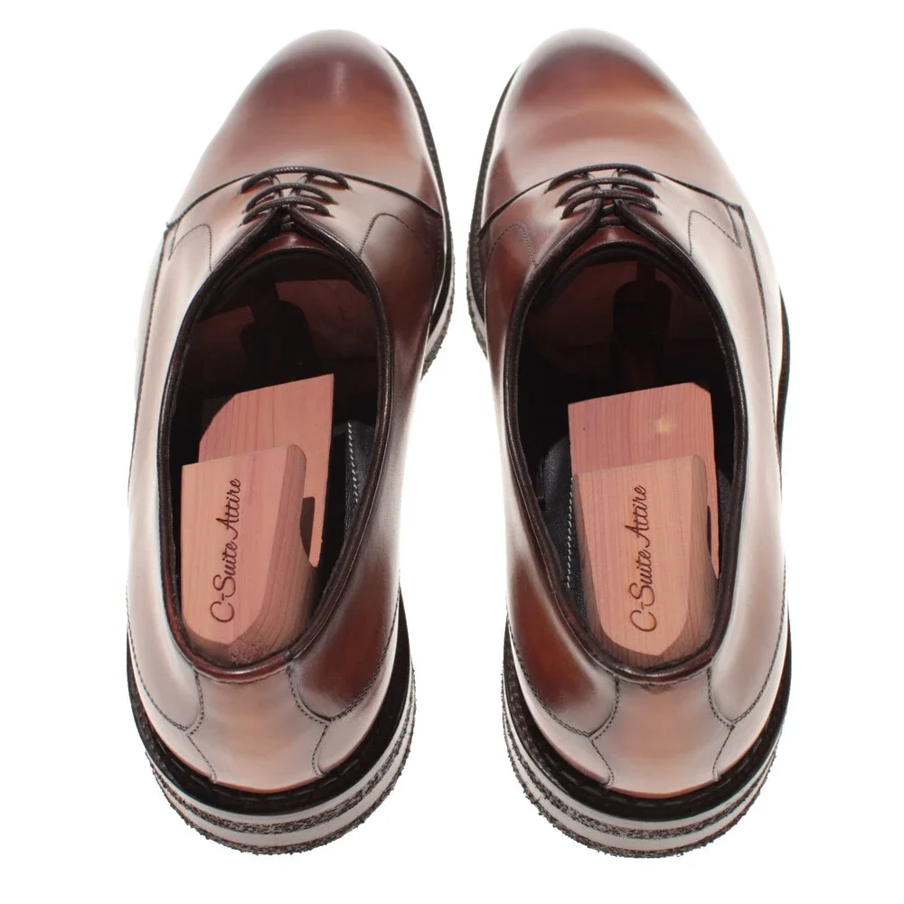 Di Bianco NWB Derby Dress Shoes Size 11.5 US in Brown Leather